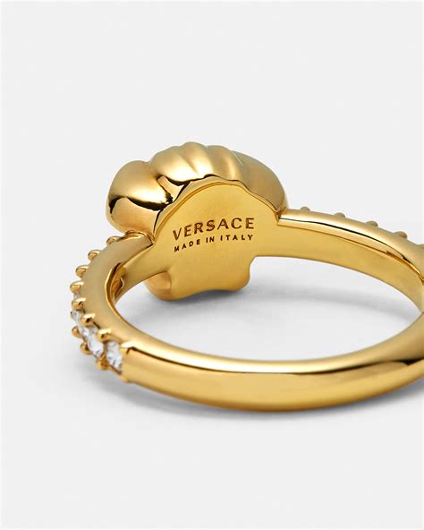 anello versace medusa tre volti|Anello Medusa con cristalli Oro .